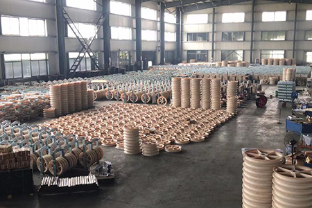 ورشة تجميع بكرات التوتير للكابلات